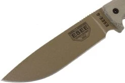 ESEE Model 6 Desert Tan Blade 6P-DE Couteau De Survie Avec étui Zytel + Clip Ceinture -Magasin De Couteaux EE ESEE 6P DE 03 esee knives ee esee 6p de 03