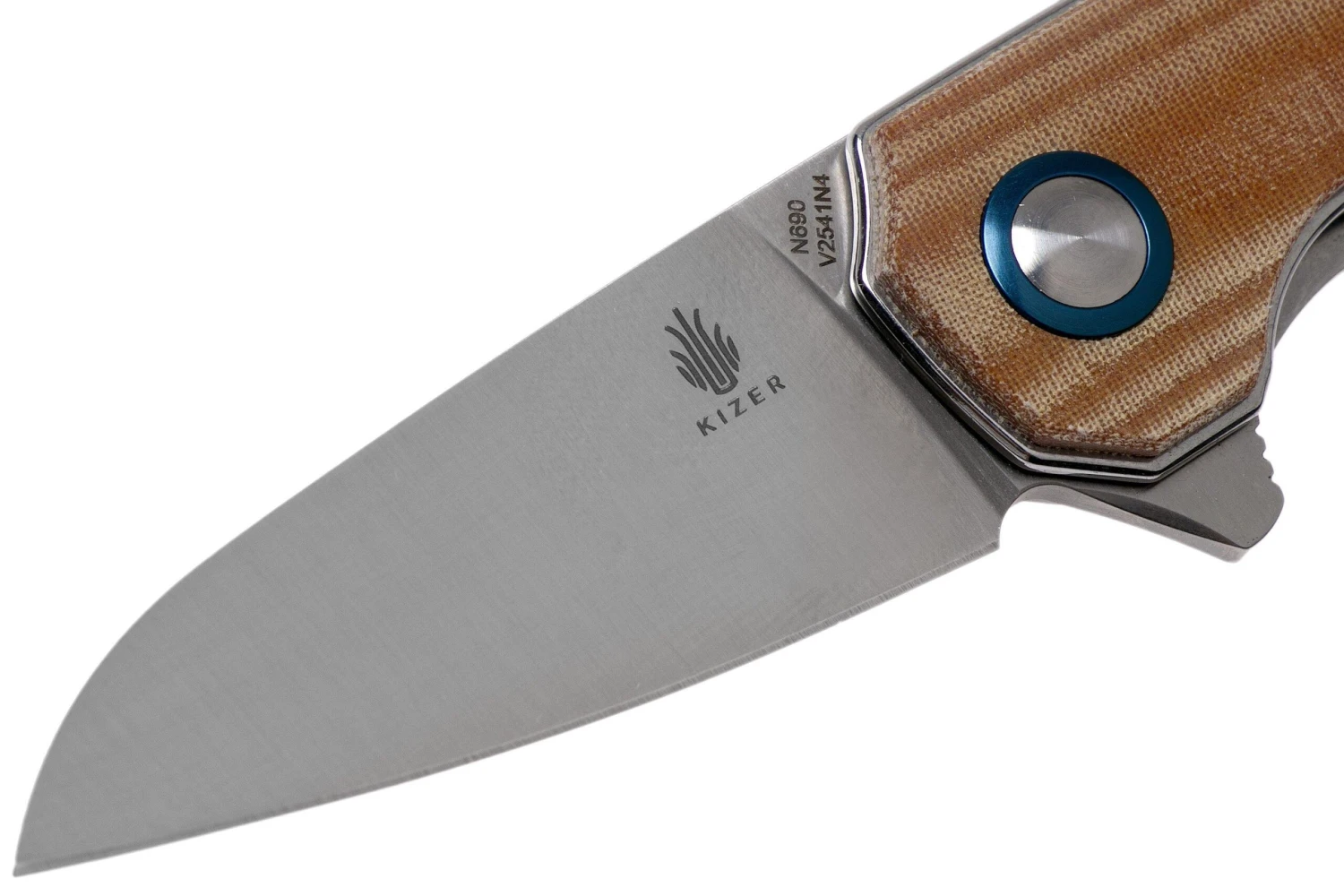 Kizer Lieb V2541N4 Brown Micarta Couteau De Poche, Azo Design 5 Kizer Lieb V2541N4 Brown Micarta Couteau De Poche, Azo Design – Image 3