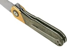 Kizer Comet V3614C1 Brass & Green Micarta, Couteau De Poche -Magasin De Couteaux KZV3614C1 04 kizer