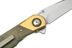 Kizer Comet V3614C1 Brass & Green Micarta, Couteau De Poche -Magasin De Couteaux KZV3614C1 05 kizer