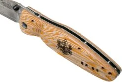 Mcusta MC-0182D Sengoku Toyotomi Hideyoshi, Yellow Pakkawood, Couteau De Gentleman -Magasin De Couteaux MC 0182D 07 mcusta