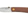 Real Steel Luna Boost Premium, Damascus, Brown Micarta, Couteau De Poche Knivesandtools Exclusive -Magasin De Couteaux RL7078 01 realsteel