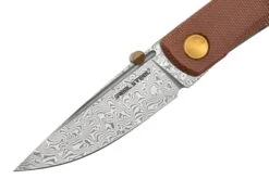 Real Steel Luna Boost Premium, Damascus, Brown Micarta, Couteau De Poche Knivesandtools Exclusive -Magasin De Couteaux RL7078 03 realsteel
