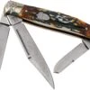 Rough Ryder Stockman Cinnamon Stag RR2160 Damascus Slipjoint Couteau De Poche -Magasin De Couteaux RY2160 01 rough ryder